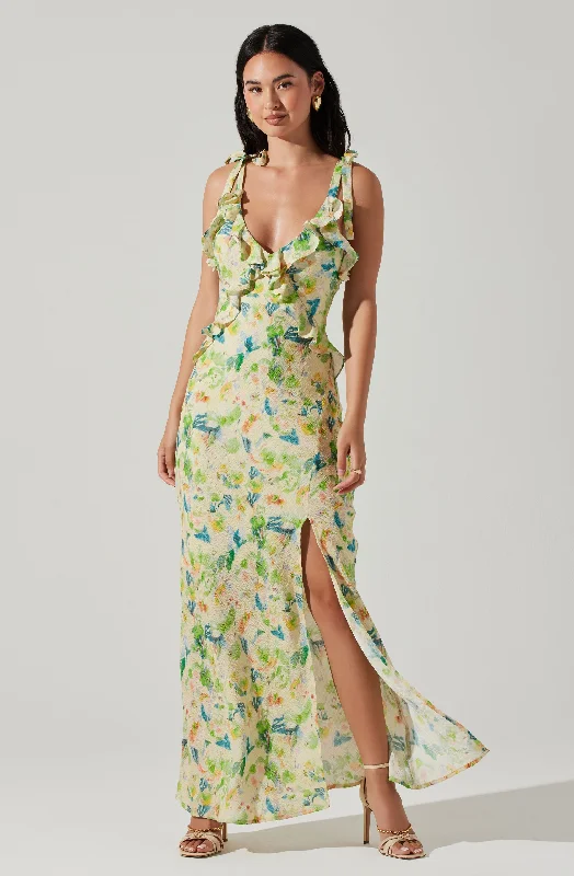 All Season Fashion Collection Sorbae Floral Maxi Dress