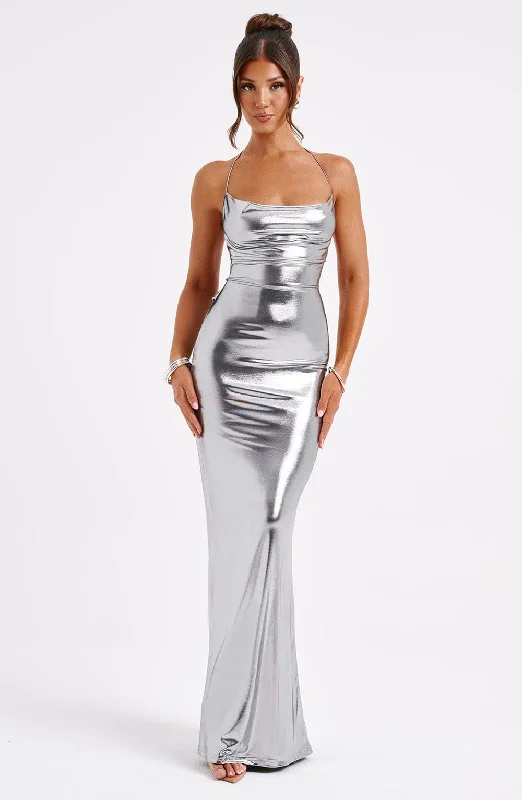 Trendy Fashion For Women Talisa Maxi Dress - Gunmetal