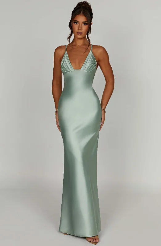 Affordable Online Boutiques Miriam Maxi Dress - Sage