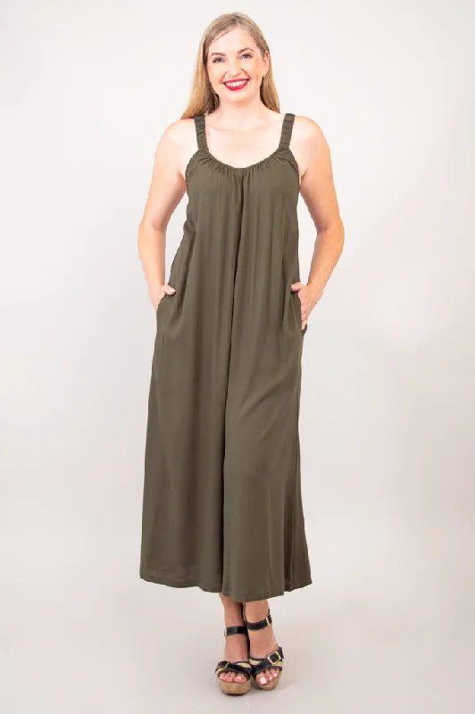 Absurdly Cheap Sale Joanna Jumpsuit, Khaki, Linen Bamboo