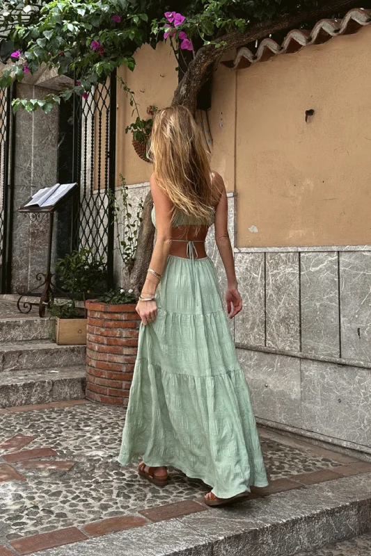 Stylish Looks Paola Sage Boho Maxi Dress