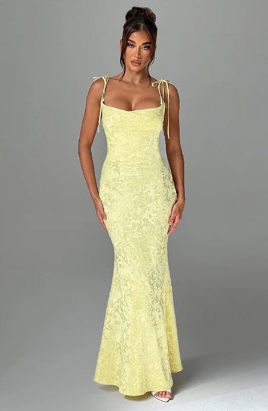 Affordable Online Boutiques Whitney Maxi Dress - Lemon