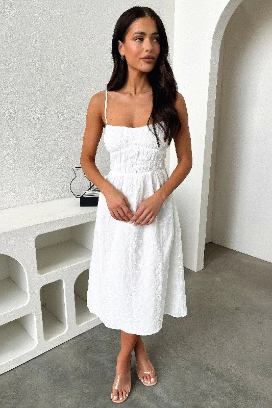 Flash Sale Or Flash Sales Mik Midi Dress - White