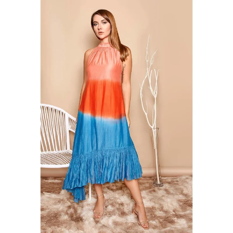 Stylish Basics Eva Ombre Maxi Dress | Silk Wedding Guest Dress