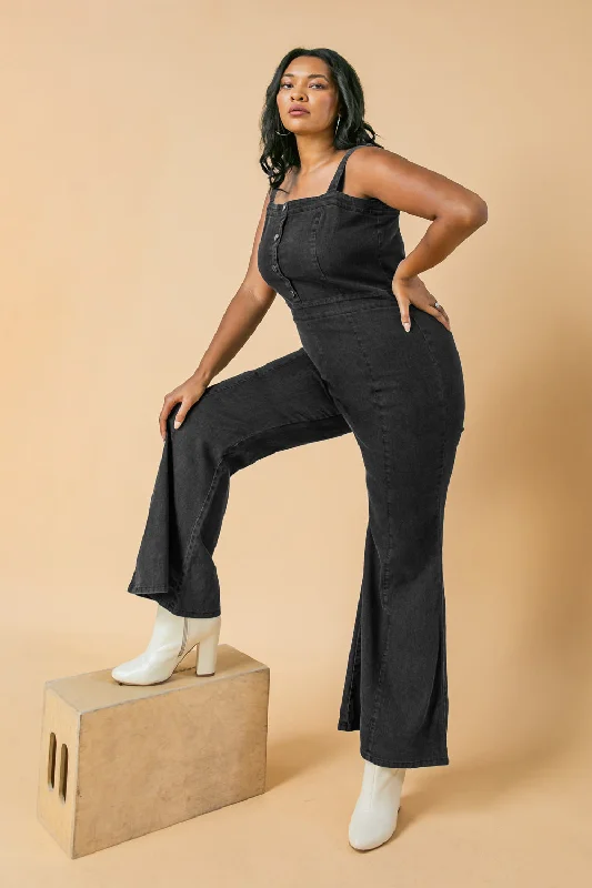 Unbeatable Deals NOW YOU'RE LIFTING ME UP DENIM JUMPSUIT