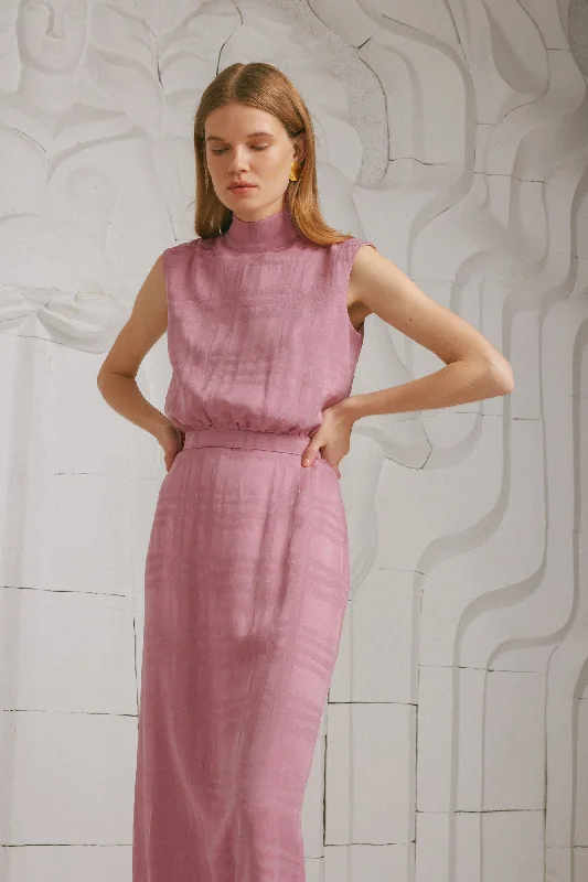 Online Boutique Stores BLANCA lavender pink turtleneck midi dress