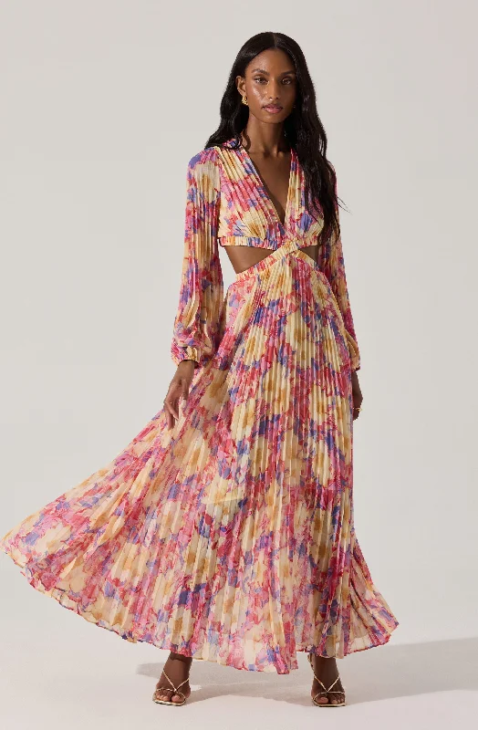 Trend Forward Threads For Her Revery Floral Long Sleeve Maxi Dress