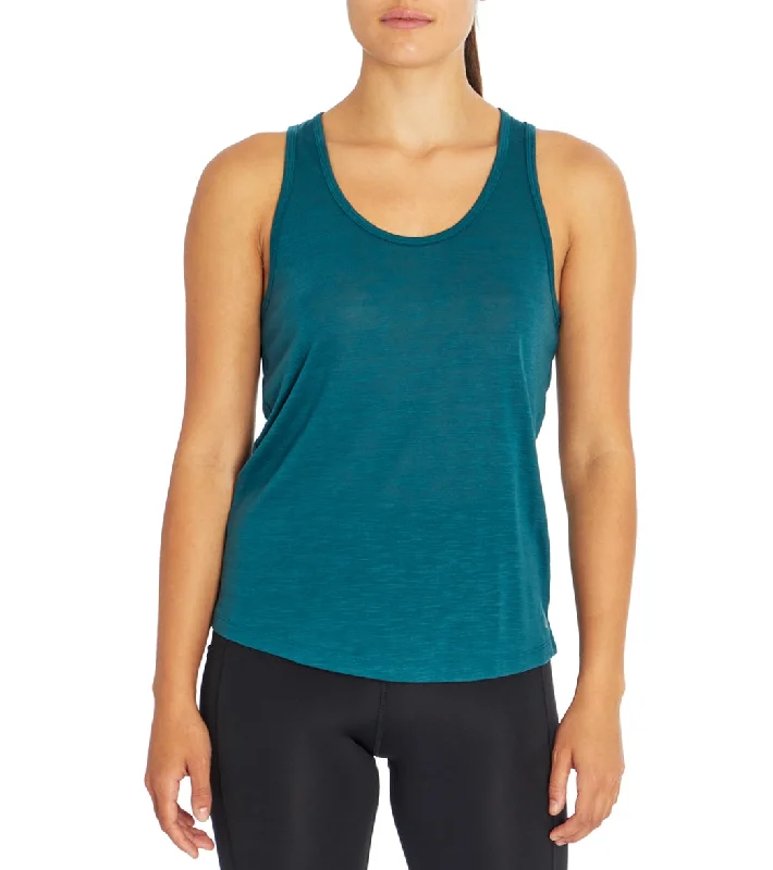 Athleisure Wear Balance Collection Criss Cross Racerback Yoga Tank Atlantic Deep