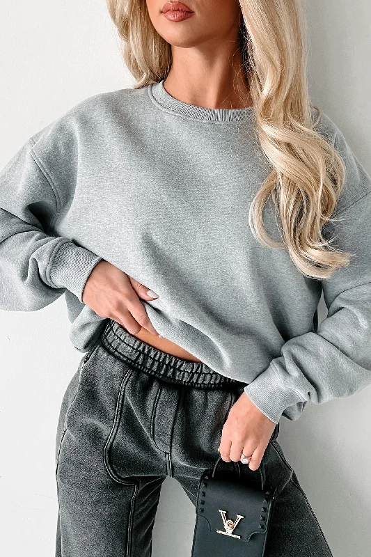 High End Fashion Simple Appreciation Crewneck Sweatshirt (Heather Grey)