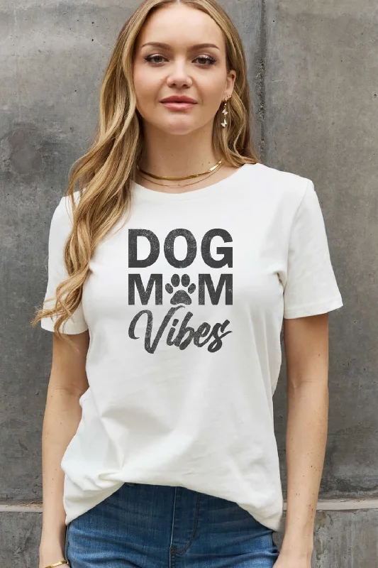 Women's Fashion Clothing Simply Love Full Size DOG MOM VIBES Graphic Cotton Tee