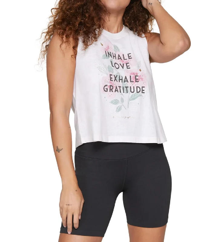 Online Clothing Stores Spiritual Gangster Inhale Crop Tank Stone