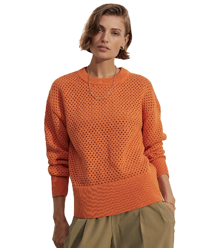 Glamorous Evening Wear Varley Hester Knit Crew Jaffa Orange