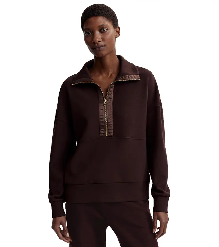 Casual and Comfortable Outfits Varley Keller Half Zip Coffee Bean