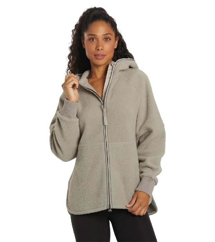 Stay Ahead In Style Varley Raley Zip Fleece Satellite