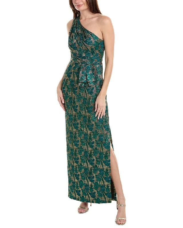 Modern Women's Wardrobe Essentials Aidan Mattox Brocade Maxi Dress