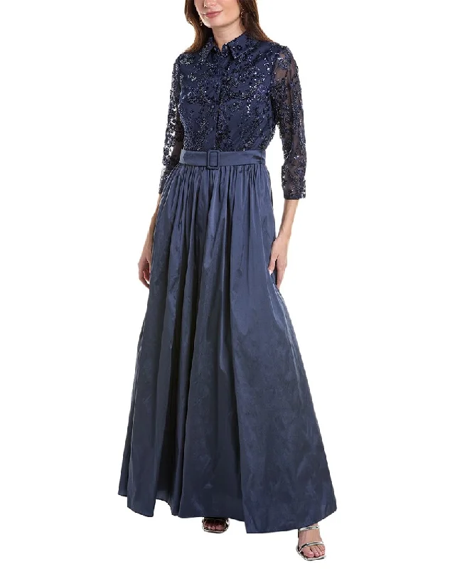 Trend Alert Aidan Mattox Embellished Shirt Ballgown