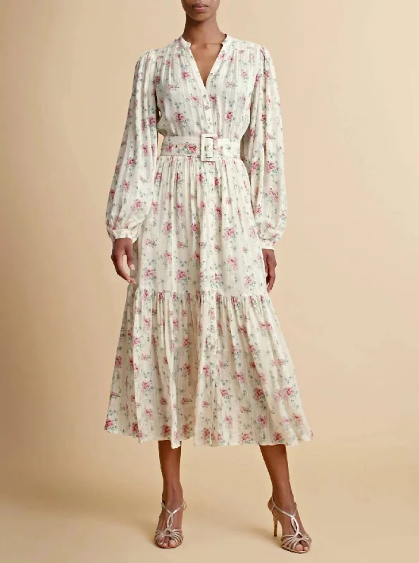 Evening Looks Boho Midi Dress In Posy