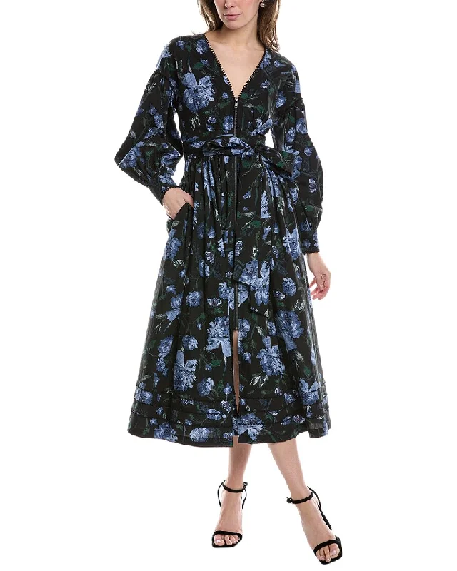 Style Beyond Borders Marchesa Notte Indigo Midi Dress