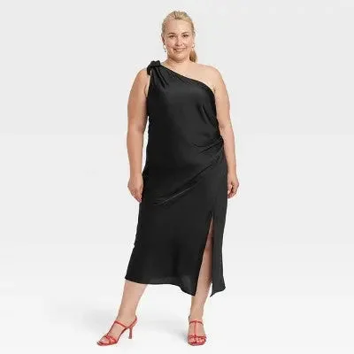 Dive Into Trendy Styles New - Women's One Shoulder Midi Dress - A New Day