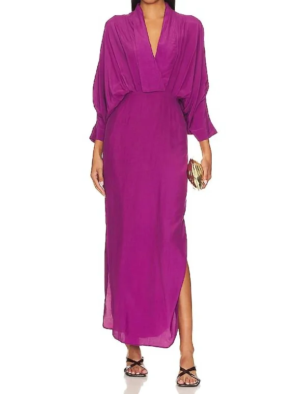 Women's Clothing Brands Plunge Dress In Cerise