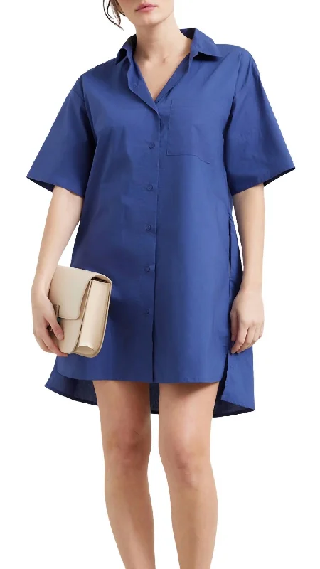 Limited Time Offers Tala Shirt Dress In Dark Cobalt