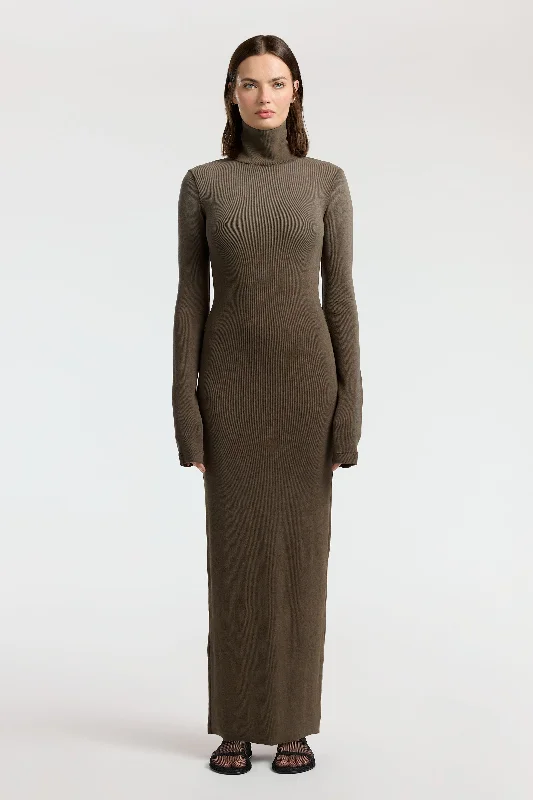 Versatile Style Wardrobe Verona Turtleneck Maxi Dress