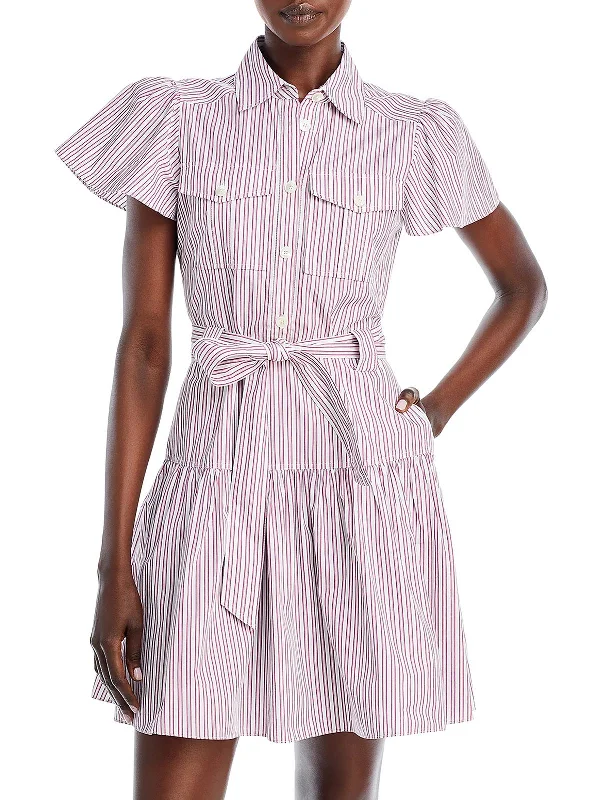 Urban Femme Streetwear Womens Office Mini Shirtdress