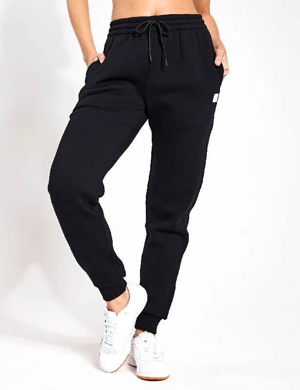 The Latest Fashion Trends Millie Slim Fleece Track Pant - Black