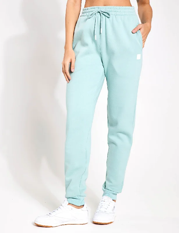 Online Boutiques Clothing Millie Slim Fleece Track Pant - Sage Green