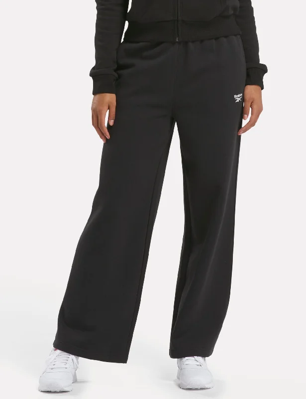 Get The Latest Trends Identity Fleece Wide Leg Pants - Black