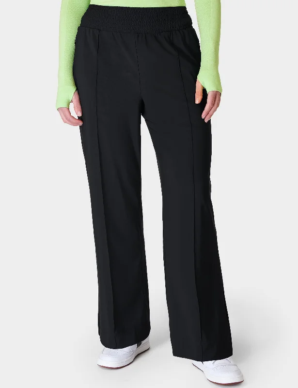 Fashion Essentials Explorer Wide Leg Track Trousers - Black