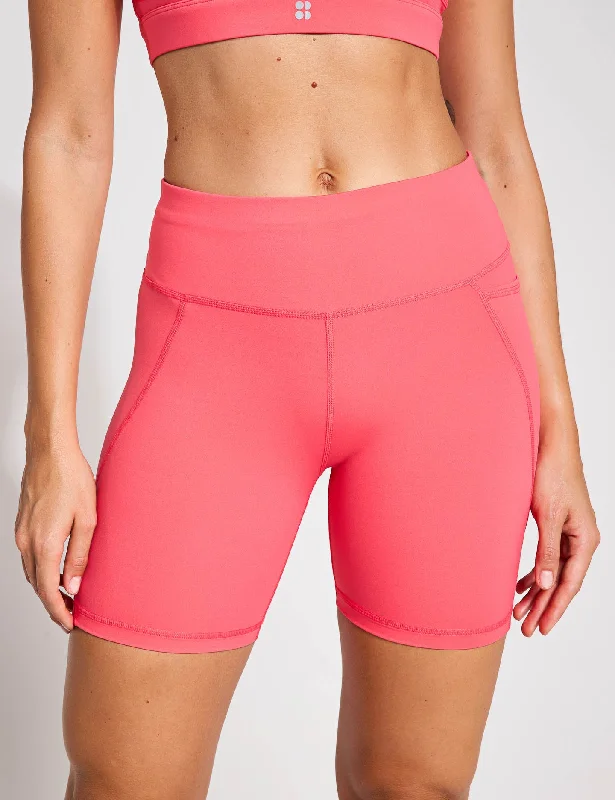 Affordable Online Boutiques Power 6" Cycling Shorts - Coral Pink