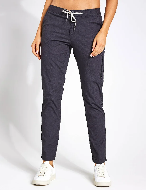 Unique Women's Fashion Pieces Ripstop Pant - Charcoal